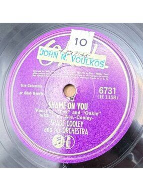 Spade Cooley Shame on You / A Pair of Broken Hearts 78 RPM Jazz Western Swing